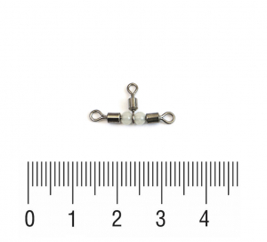 Вертлюг тройной с бусинками FIX 1027 №7*8 (10шт)