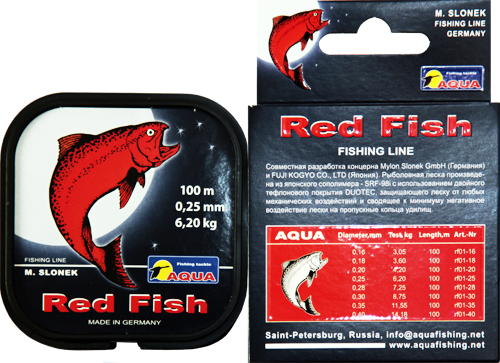 Леска (Aqua) Red Fish 100m 040 (6шт)