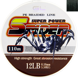 Леска плет. SPIDER 110m 030 зел.(10шт)