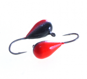 Мормышка вольф. капля TAKEDO Wolf Pro Rakka ( d 4 мм, 1гр, крючок №14, цвет X2 10шт)