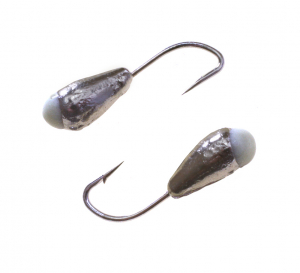 Мормышка свинцовая TAKEDO Капля (3 мм, никель, с отверстием, с фосфорной пяткой, 10 шт )
