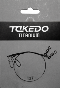 Поводок титановый 1*7 ( L-15см 7кг) "TAKEDO" (2шт)