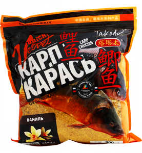 Прикормка BRICK Velvet (Карп+Карась), ваниль, Takedo 0,8кг (10 шт)