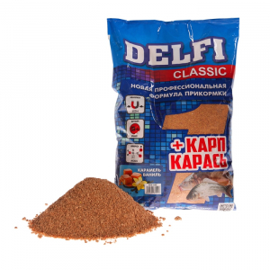 Прикормка DELFI Classic (карп + карась; карамель + ваниль, 800 г)