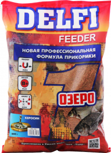 Прикормка DELFI Feeder (озеро; керосин, 800 г)