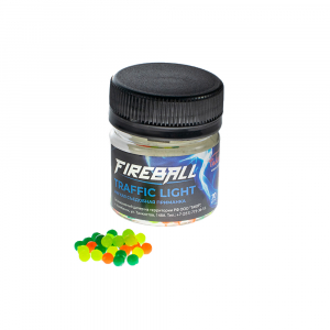 Приманка съедобная Takedo Fireball Traffic light цвет крас., желт., зел., рыба 4 мм 75 шт