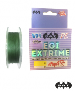 Плетеный шнур BAT PE EGI EXTRIME (зеленый, 0,24 мм, 18,9 кг, 125 м, 10 шт)