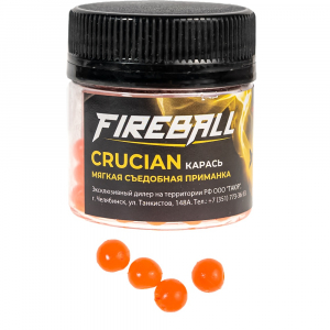 Приманка съедобная Takedo Fireball Crucian цвет крас. креветка 6 мм 70шт