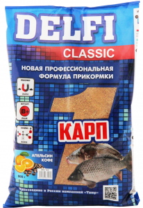 Прикормка DELFI Classic (карп; кофе + апельсин, 800 г)